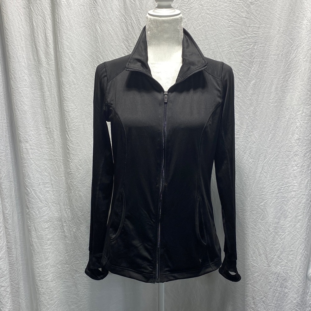 GUC!   DANSKIN NOW Dri-More Lightweight Black Jacket.  Sz. M (8-10)
